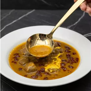 قاشق 6 عددی خورشت خوری استیل طلایی
