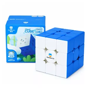 روبیک 3x3 گنز مانسترگو ابر آبی ورژن 3 استیکرلس