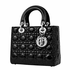 کیف دستی مجلسی زنانه دو دسته ثابت مشکی طرح DIOR وارداتی کد WB0101