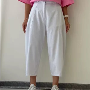 شلوار خمره ای لینن (آسنا)