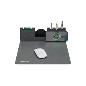 موس پد و شارژر وایرلس گرین لاین مدل GREEN LION MOUSE PAD WIRELESS CHARGER GNMSPADWIRGY