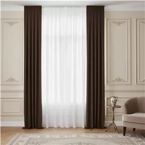 پرده تیکو دکو مدل مینیمال ابریشم طرحدار حریر کلاسیک سایز 280 ×180 سانتی‌متر مجموعه 10 عددی
