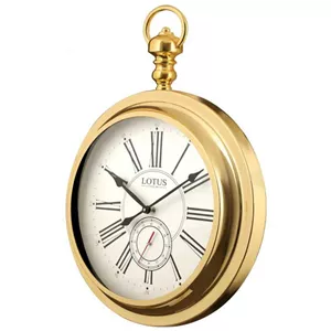 ساعت دیواری عقربه‌ای با نشانگر رومی لوتوس مدل M-4031-GOLD