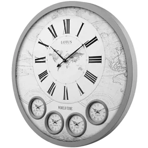 ساعت دیواری کوارتز لوتوس مدل WT-ELLA-90901-GRAY