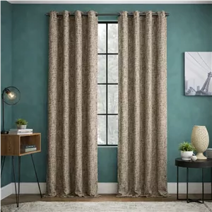 پرده تیکو دکو مدل ابریشم اسلب نویزی سایز 280 × 140 سانتی‌متر مجموعه 2 عددی
