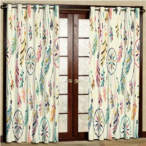 پرده بارمان دکور طرح دریم کچر مدل مخمل پانچی کد 2047 W سایز 140x200 سانتی متر