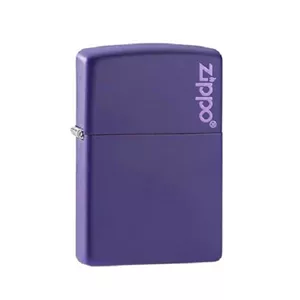 فندک بنزینی زیپو مدل PURPLE MATTE ZIPPO LOGO کد 237ZL