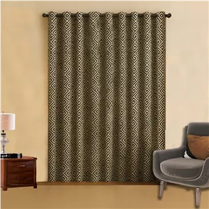 پرده پانچ تیکو دکو مدل ساتن ژاکارت طرحدار ابریشم بافت دار  سایز 280x300 سانتی‌متر