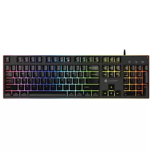 کیبورد گیمینگ لاجی کی مدل K210B، سوییچ ممبران، Full-Size، نورپردازی RGB