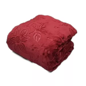 پتو مسافرتی 2 نفره تیسا مدل گل برجسته  سایز 220x200 سانتی‌متر