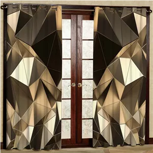 پرده بارمان دکور طرح سه بعدی مدل هازان پانچی کد 59-1758 W سایز 140x200 سانتی متر