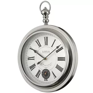 ساعت دیواری عقربه‌ای با نشانگر رومی لوتوس مدل M-4031-JOLIET-SILVER