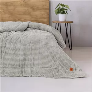 لحاف کاتن باکس مدل Wave Gri C.K دونفره سایز 215*195 سانتی متر 