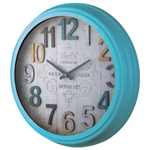 ساعت دیواری عقربه‌ای با نشانگر عددی لوتوس مدل M-16012-PORTLAND -BLUE