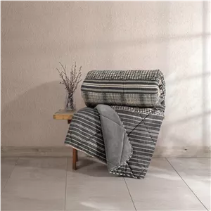 لحاف کاتن باکس مدل Velvet Yorgan Timbre Antrasit C.K دونفره سایز 215*195 سانتی متر 