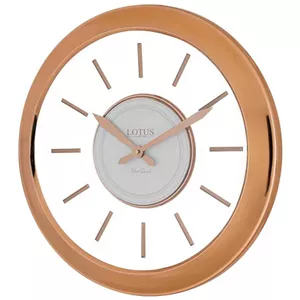 ساعت دیواری عقربه‌ای با نشانگر عددی و خطی لوتوس مدل MG-6069-SANDRA-ROSEGOLD