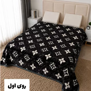 پتو‌چهارفصل 2نفره طرح دار دورو کد۴