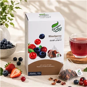 دمنوش میوه ای بلوبری مهرگیاه 18 عددی