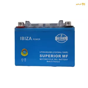 باتری موتورسیکلت ولتاژ 12 ولت  شدت جریان 9 آمپر ایبیزا مدل UTX9-BS(GEL)