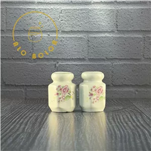 نمک پاش چینی گل سرخ(جفت)