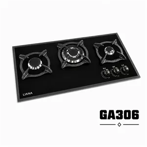 اجاق گاز رو میزی شیشه ای 3 شعله مدل GA306 لیانا