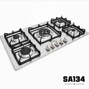 اجاق گاز رومیزی استیل 5 شعله مدل SA134 لیانا