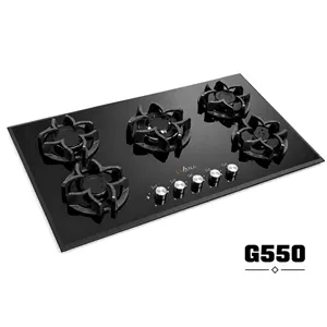 اجاق گاز رومیزی شیشه ای 5 شعله مدل G550 لیانا