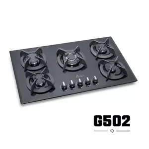 اجاق گاز رومیزی شیشه ای 5 شعله مدل G502 لیانا