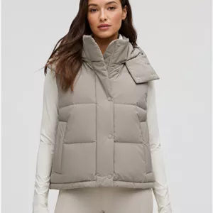 پافر لولولمون مدل cropped vest - طوسی خاکستری
