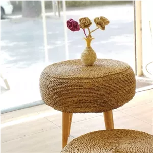 میز حصیری قطر 50 پاف حصیری مبلمان آپادانا مدل 613400