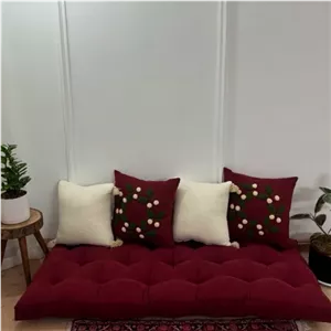 ست تشک نشیمن و کوسن گلدوزی شده ی دست دوز مبلمان آپادانا مدل 615822