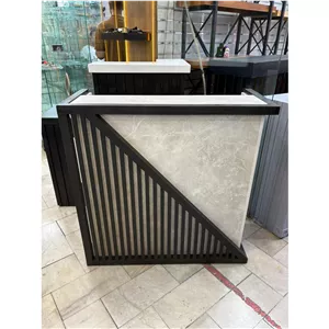 میز پیشخوان فلز و چوب کد 66 کانتر فروشگاهی مدرن و صنعتی مبلمان آپادانا apadana مدل 634689