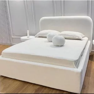 تخت خواب دو نفره 160 200 پارچه خورتمام لمسه مبلمان آپادانا مدل 603799
