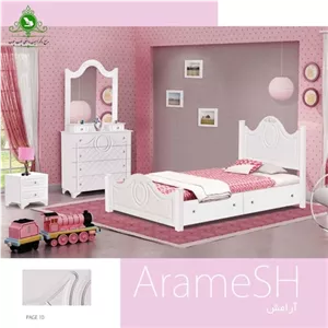 سرویس تخت خواب دخترانه F202 مبلمان آپادانا مدل 600535
