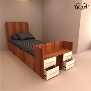 تخت خواب یکنفره مدل FH362 سایز 90x200 سانتی متر مبلمان آپادانا مدل 600541