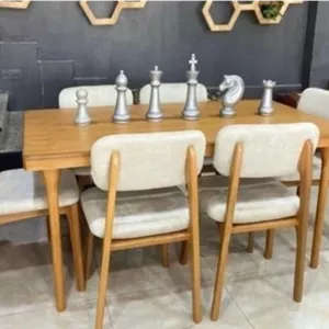 میز ناهار خوری چوبی مدل پرومکس مبلمان آپادانا مدل 606935