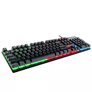 کیبورد گیمینگ ایلون مدل GK101 سوئیچ ممبران، Full-Size، نورپردازی RGB