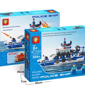 لگو کشتی پلیس BT-4030 مدل Police Ship 504 قطعه