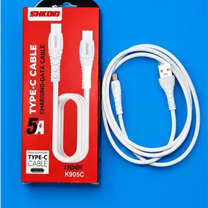 کابل شارژ و دیتا SHKOKO مدل k902cتایپ C فست شارژ 5 آمپر 1.1 متری