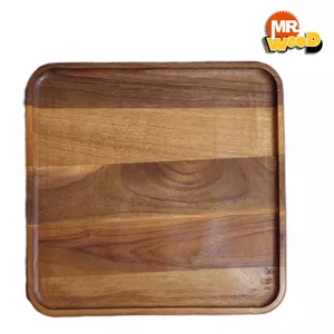 سینی چوب گردو با پوشش گیاهی قابل شستشو | 30 *30 سانت