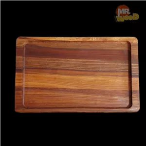 سینی چوب گردو با پوشش روغن گیاهی مخصوص (قابل شستشو) در دو سایز کاربردی
