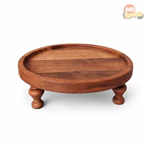 سینی پایه‌دار مستروود مدل «کلاسیک» – چوب گردوی طبیعی (با پوشش گیاهی ضدآب)