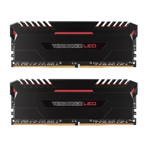رم دو کاناله DDR4 کورسیر مدل Vengeance LED RED ظرفیت 16 گیگابایت فرکانس 3200 مگاهرتز CL15