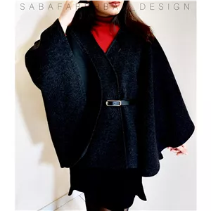 پالتو شنل فوتر وارداتی کوبیدهلوکس و کمربنددار مزون صبا فرشباف بنام ✨