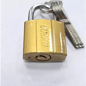 قفل اویز طلایی سایز 20 کلید ناودانی