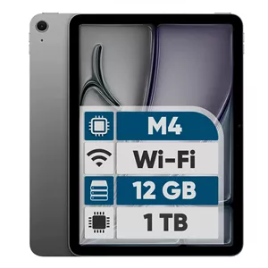 تبلت 11 اینچ اپل مدل iPad Air 2026 M4 Wi-Fi ظرفیت 1 ترابایت و رم 12 گیگابایت، رزولوشن دوربین اصلی ۱۲ مگاپیکسل، پشتیبانی از قلم و کیبورد