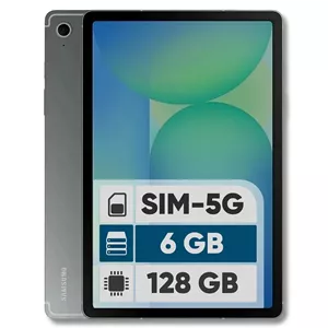 تبلت 10.9 اینچ سامسونگ مدل Galaxy Tab S10 Lite 5G با ظرفیت 128 گیگابایت و رم 6 گیگابایت، قابلیت پشتیبانی از سیم‌ کارت، رزولوشن دوربین اصلی ۸ مگاپیکسل، پشتیبانی از قلم