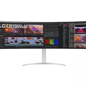 مانیتور گیمینگ ال جی مدل 49WQ95C-W سایز ۴۹ اینچ QHD خمیده ۱۴۴ هرتز اوپن باکس (Open Box)