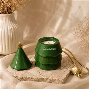 شمع معطر و دستساز سنگی درخت کریسمس - خرید مستقیم از تولیدکننده