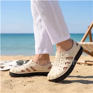 کراکس دمپایی مردانه مدل سوپراستار رنگ سفید مشکی کد 2721